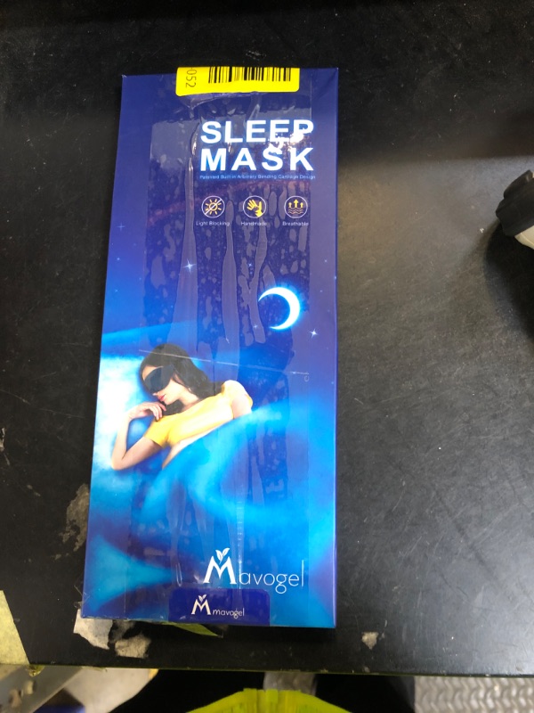 Photo 1 of Mavogel Cotton Sleep Eye Mask - Updated Design Light Blocking with Adjustable Nose Bridge, Soft and Comfortable Night Eye Mask for Men Women, Eye Blinder for Shift Work, Includes Travel Pouch, Black