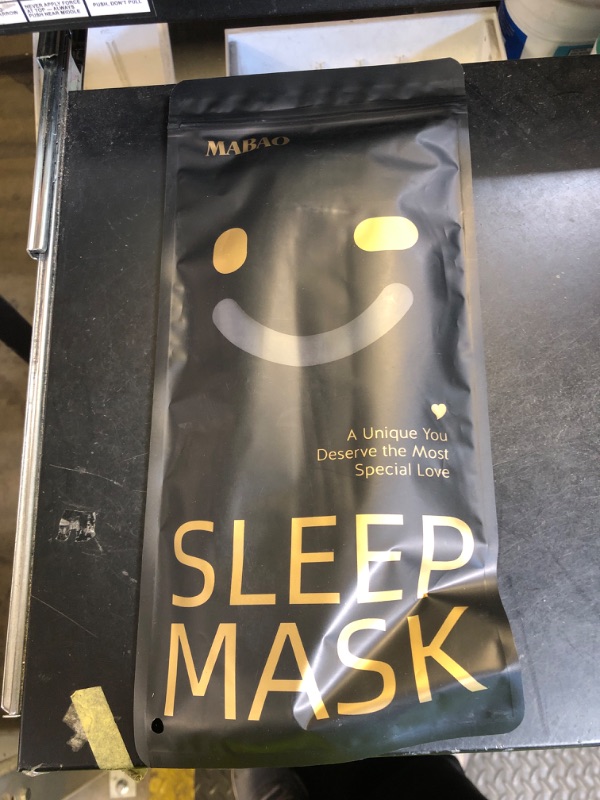 Photo 1 of MABAO Sleep Mask for Side Sleeper, Eye Mask for Sleeping Women Men, 3D Contoured Cup No Eye Pressure 100% Light Blocking Sleeping Mask with Adjustable Strap Night Blindfold Flight, Travel, Nap, Black