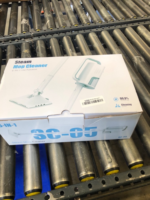 Photo 1 of Steam Cleaner, 6 in1 Rotated Steam Mop Cleaner with 2 Modes, 2 Microfiber Pads, 400ML Removable Tank, 23FT Power Cable, Detachable Steam Mops for Floor, Laminate Floor, Tiles Cleaning (White)