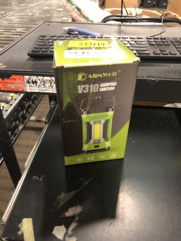 Photo 1 of AlpsWolf Camping Lantern Rechargeable, 4000mAh LED Lantern for Power Outages Super Bright Portable Camping Light Emergency Lantern Camping Lamp Green, 1 Pack