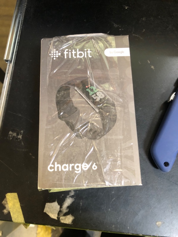 Photo 1 of Fitbit Charge 6 Fitness Tracker with Google apps, Heart Rate on Exercise Equipment, 6-Months Premium Membership Included, GPS, Health Tools and More, Obsidian/Black, One Size (S & L Bands Included)