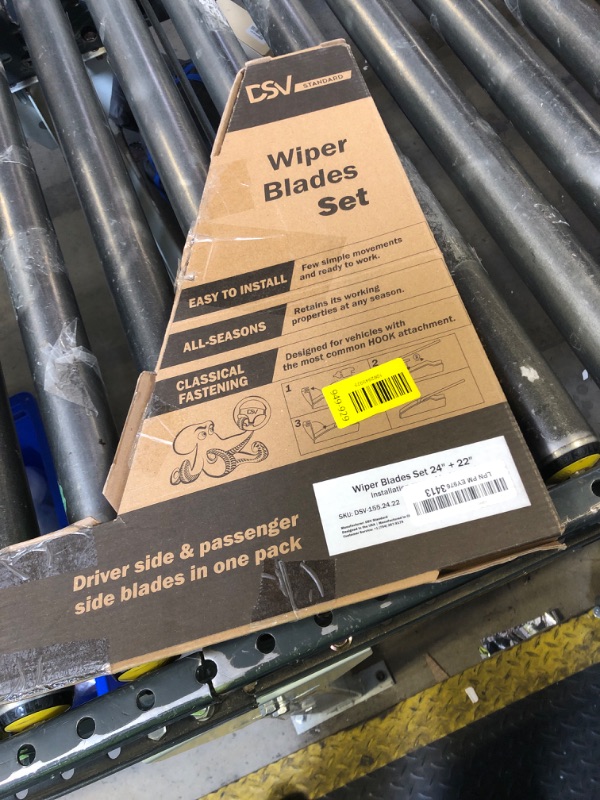 Photo 1 of OEM Quality Windshield Wiper Blades, 24” and 22” DSV Standard Car Wiper Blades With Universal U/J Hook Only, Automotive Replacement Wiper Blades for my Car, Water Repellency Wiper Blade, Pack of 2