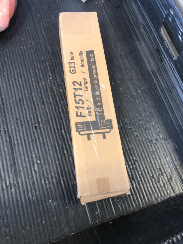 Photo 1 of 2pack F15T12-CW Cool White 15Watt Fluorescent Light Bulb,18inch 4100K Straight Linear Preheat Lamp,T12 Tube 1.5'' Dia Replacement for Kitchen and Bath