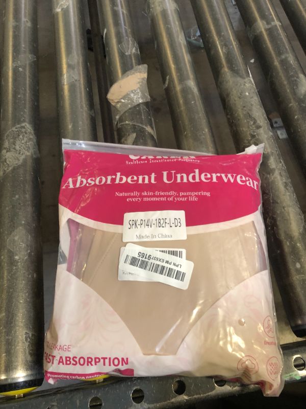 Photo 1 of VOXSHE Incontinence Underwear for Women Washable Leak Proof for Women 5oz High Absorbent Womens Incontinence Panties for Bladder Leakage Protective Panties 3pk-L (Black/Beige/Beige)