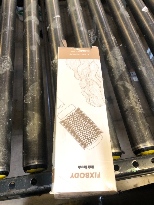 Photo 1 of FIXBODY Hair Brush, Round Brush for Blow Drying, Curling, Styling, Nano Thermal Ceramic & Ionic Tech, Boar Bristle, 3.3 inch, 2 inch Barrel, for Women, Volume & Shine, Brown, Hair Brush for Thick Hair