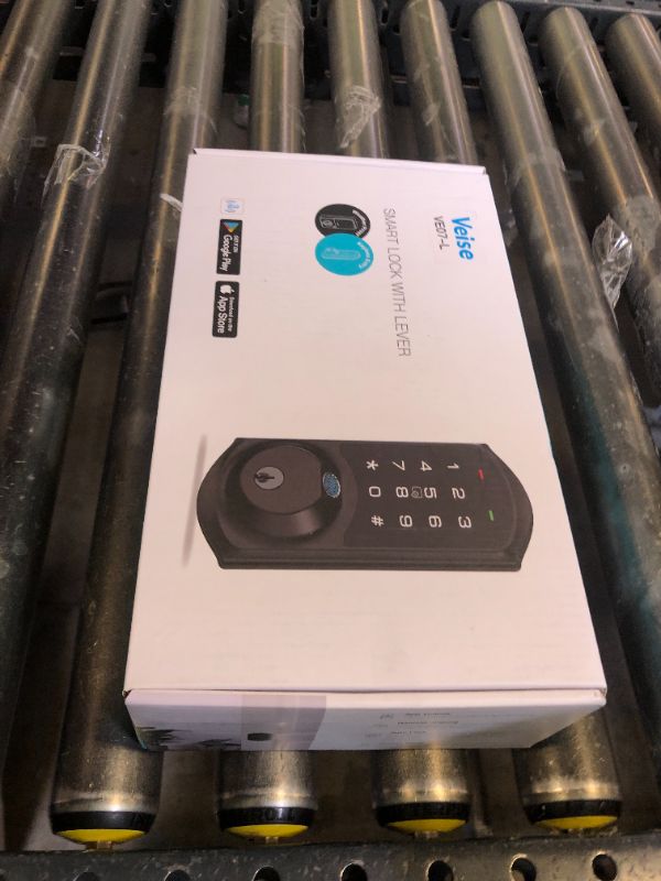 Photo 1 of Veise VE07-L Fingerprint Smart Locks for Front Door with Zinc Alloy Handle Set, App Control, Keyless Entry, Electronic Digital Keypad Deadbolt, Auto Lock, Waterproof, Easy to Install, Satin Nickel