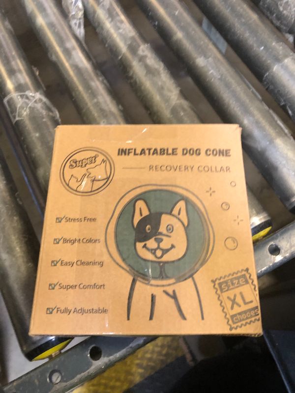 Photo 1 of Supet Raised Inflatable Dog Cone Alternative Collars for After Surgery, Dog Donut Collar After Surgery, Soft Pet Cone for Small Medium Large Dogs to Stop Licking