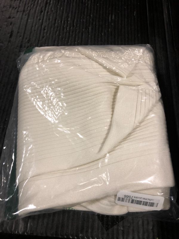 Photo 1 of SUUKSESS Women Knit Long Sleeve Lounge Sets Ribbed Button Down Matching Comfy Two Piece Sets (White,Large)
