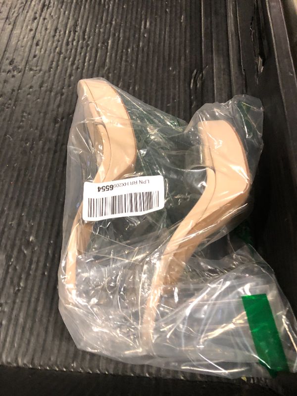 Photo 1 of Ankis Platform Heels for Women 69 Inches Chunky Heels Sandals for Women Comfy Open Toe Block Heeled Sandals Nude White Silver Gold Black Ankle Strappy Heels