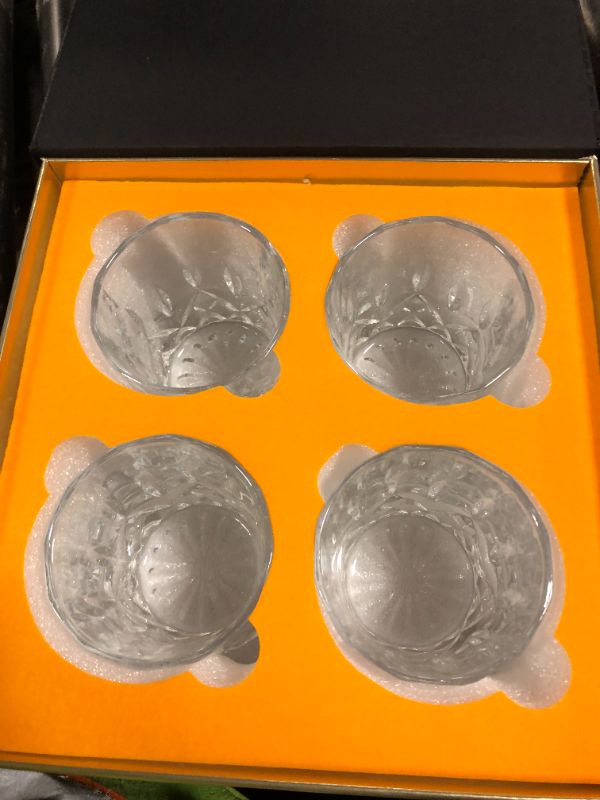 Photo 1 of KANARS Old Fashioned Whiskey Glasses with Luxury Box - 10 Oz Rocks Barware For Scotch, Bourbon, Liquor and Cocktail Drinks - Set of 4 - Men Gift