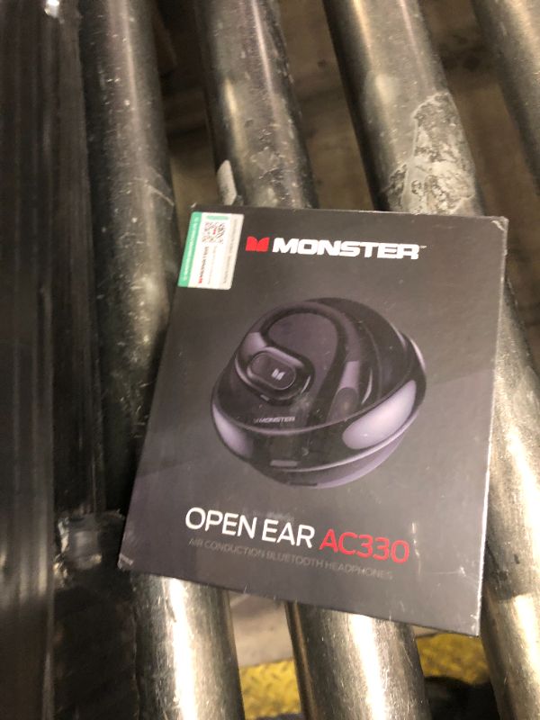 Photo 1 of Monster Open Ear Headphones AC330, Wireless Earbuds Bluetooth 5.4 with Clear Talk, Stylish Rotating Case with Lanyard, Type-C Charging, Comfort Fit, 24H Playback, IPX5 Water Resistant, Black