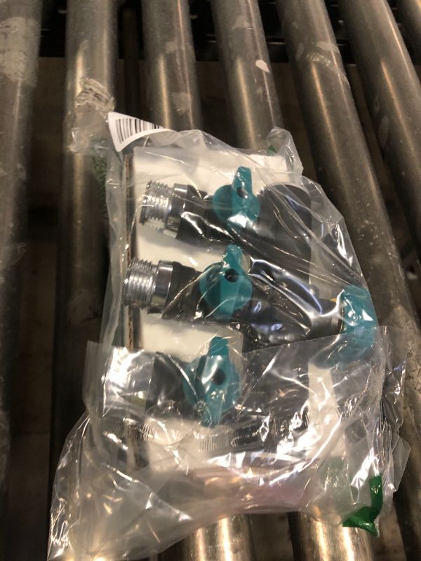 Photo 1 of Hose Splitter, 3 Way Heavy Duty, Hose Connector Rotated 360 Seperately,Garden Hose Splitter,Faucet Splitter,Outdoor Faucet Splitter,With Shut off Valve,High Quilty Metal+Chrome Adapter,Water Hose.