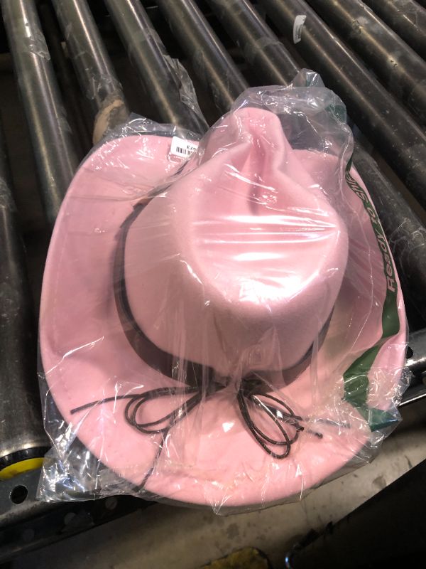 Photo 1 of Gossifan Classic Womens Western Cowboy Cowgirl Hats with Wide Belt Pink