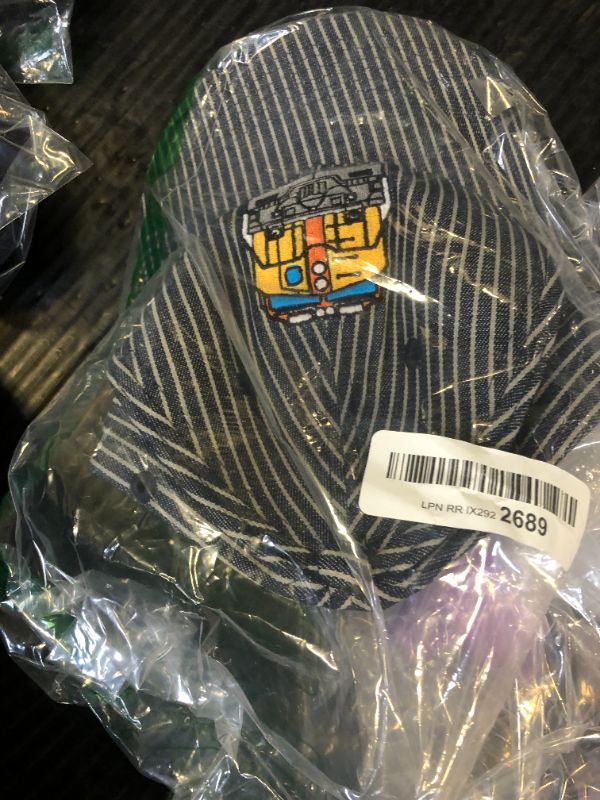 Photo 1 of Pinnacle Awards Striped Train Engineer Hat/Cap Yellow Train Engine