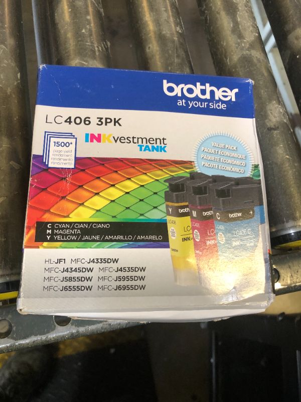 Photo 1 of Brother LC4063PK 3 Pack of Standard Yield Cyan, Magenta and Yellow -Ink -Cartridges