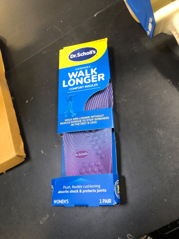 Photo 1 of Dr. Scholl's Walk Longer Insoles for Women - Comfortable Plush Foam Cushioning Inserts for Walking, Hiking, and Standing on Feet All-Day with Arch Support - Walk 50% Longer Without Muscle Fatigue