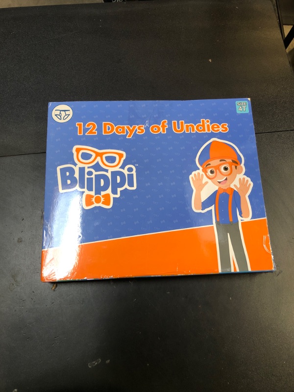 Photo 1 of Blippi Boys' Exclusive 12-Days Advent Box of Surprise Underwear Pack Makes Potty Training Fun with Stickers, 2/3T, 4T and 5T, 12-Pack