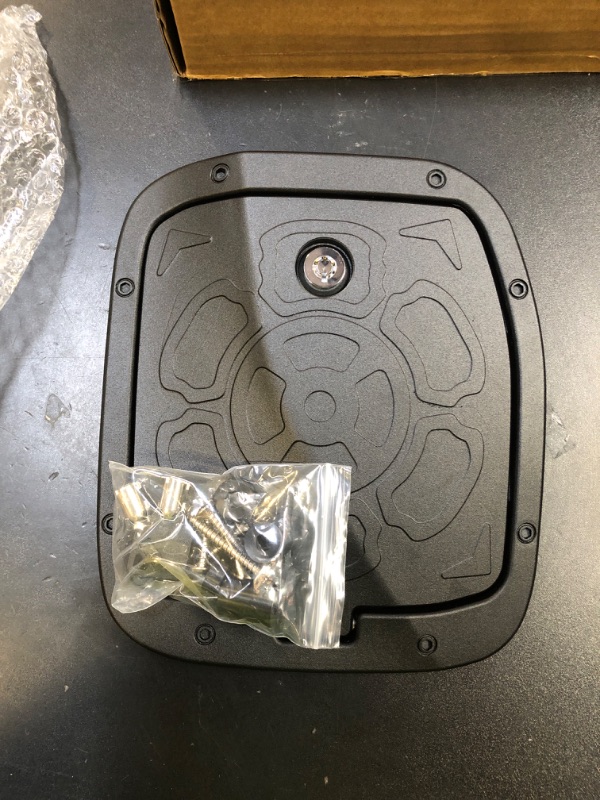 Photo 1 of HAPPYHORSE Fuel Tank Cap Replacement Anti-theft Lock Cap Compatible with Toyot@ Tacoma 2016-2022 Car Fuel Tank Gas Filling Cap Decoration, Gas Tank Door Cap with Lock accessories (style D)