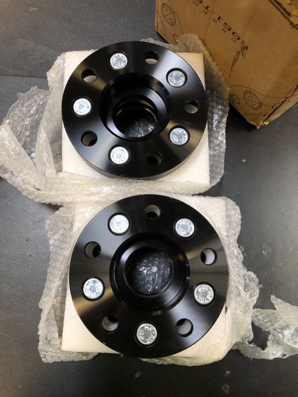 Photo 1 of Customadeonly 5x120 to 5x112 Hubcentric Wheel Adapters Black (4pcs 25mm Thick) | 72.6mm to 57.1mm Bore | M14x1.5 Studs | Compatible for BMW Owners & Custom Wheel Fitment