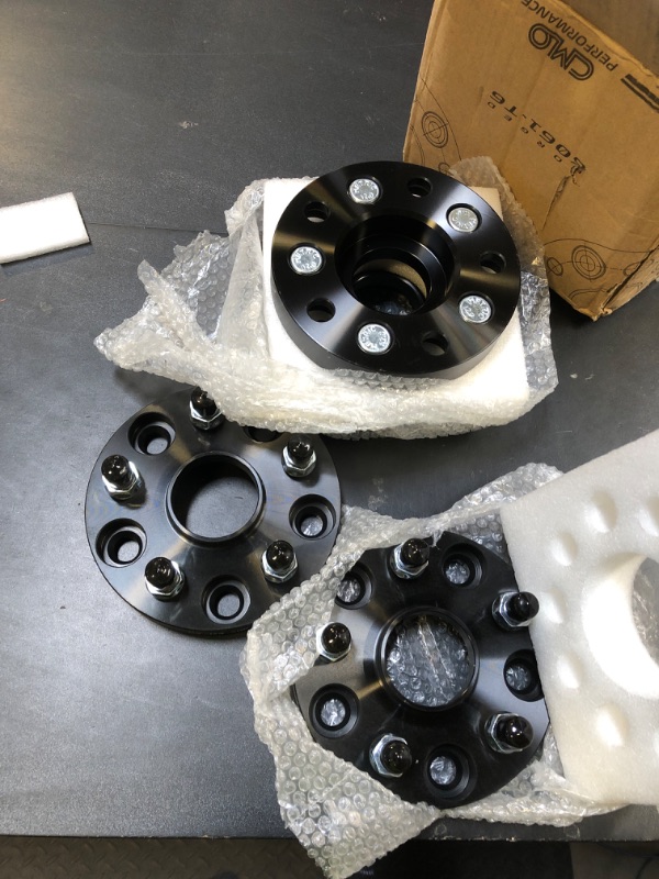 Photo 1 of Customadeonly 5x120 to 5x112 Hubcentric Wheel Adapters Black (4pcs 25mm Thick) | 72.6mm to 57.1mm Bore | M14x1.5 Studs | Compatible for BMW Owners & Custom Wheel Fitment