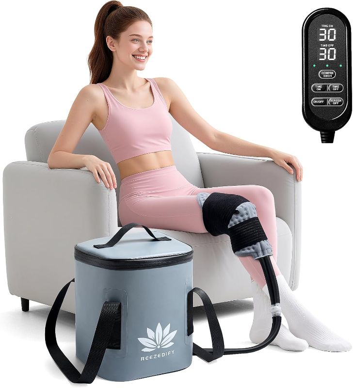 Photo 1 of Ice Machine for Knee Shoulder Hip After Surgery w/Compression, Cold Therapy Machine for Knee Replacement, Cryotherapy for Post Surgery Recovery, Ice Therapy Pack Wrap for Injuries
