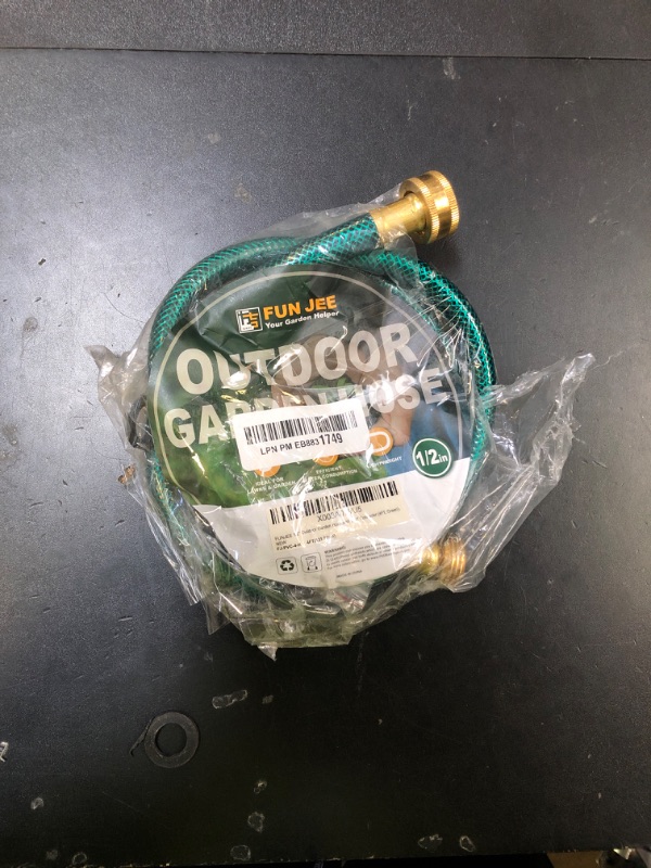 Photo 1 of Garden Hose PVC Pipe Connector: 4FT Flexible Water Hose with Brass Fittings for RV Filter System or Outdoor Purifier Hookup