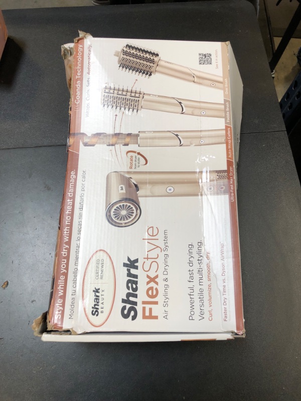 Photo 1 of Shark HD430REF (Refurbished) FlexStyle Air Styling & Drying System, Powerful Hair Dryer Brush & Multi-Styler with Auto-Wrap Curlers, Paddle Brush, Oval Brush, Concentrator Attachment, Stone (Renewed)