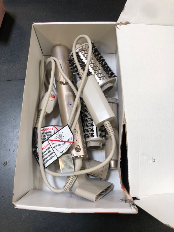 Photo 1 of Shark HD430REF (Refurbished) FlexStyle Air Styling & Drying System, Powerful Hair Dryer Brush & Multi-Styler with Auto-Wrap Curlers, Paddle Brush, Oval Brush, Concentrator Attachment, Stone (Renewed)