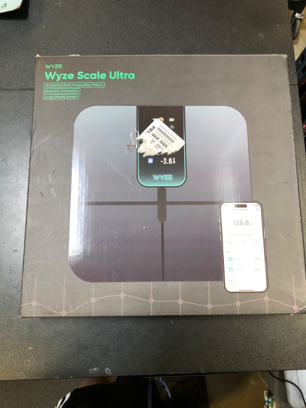 Photo 1 of Ultra, Smart Scale with 4.3" Color Display, Digital Bathroom Scale for Body Weight BMI Muscle Mass Composition, Wi-Fi & Bluetooth Body Fat Scale with Heart Rate, 400 lbs (Black)