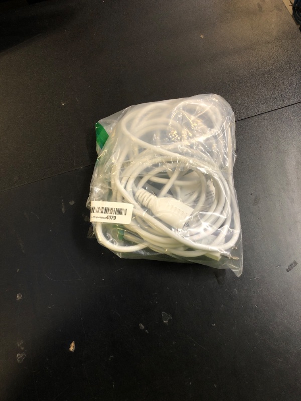 Photo 1 of 16/3 White Extension Cord 20 FT, Indoor Extension Cord for Laptops, Coffee Makers, Office Home Appliances, 3 Prong Resistant Cable Flexible, 13A 125V 1625W ETL Listed