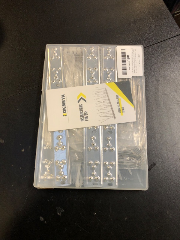 Photo 1 of KOKMEYA Bird Spikes 9.84FT, 304 Stainless Steel Bird Deterrents Spikes for Outside to Keep Birds Away Birds Scare Devices Outdoor 12Pcs
