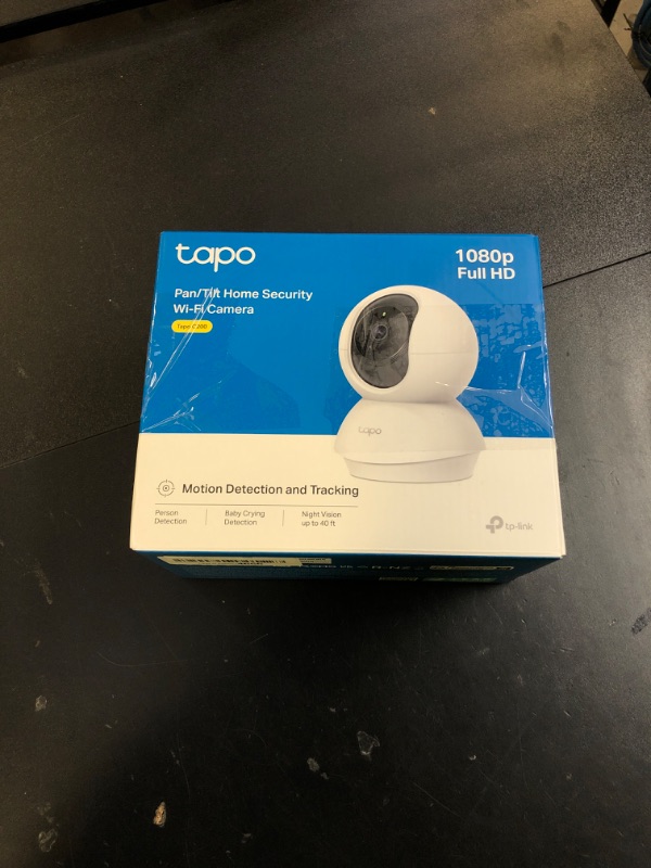 Photo 1 of TP-Link Tapo Pan/Tilt Security Camera for Baby Monitor, Pet Camera w/Motion Detection, 1080P, 2-Way Audio, Night Vision, Cloud & SD Card Storage, Works with Alexa & Google Home (Tapo C200)