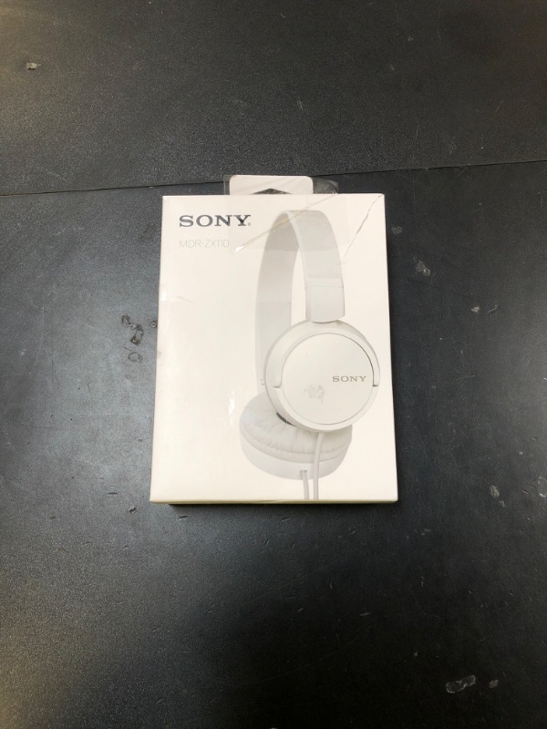 Photo 1 of Sony ZX Series Wired On-Ear Headphones, White MDR-ZX110