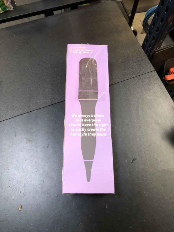 Photo 1 of Zavarea Automatic Curling Iron - 1 Inch Rotating Curling Wand for Beach Waves & Loose Curls, Easy Hair Curler for Beginners, Anti-Scald & Frizz-Free, Dual Voltage for Travel