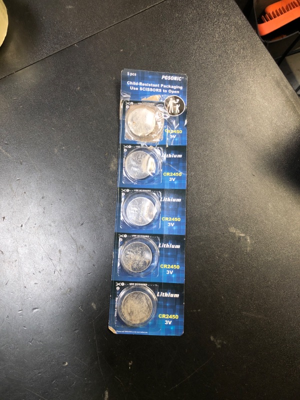 Photo 1 of PGSONIC CR2450 3V Lithium Battery (5pcs)