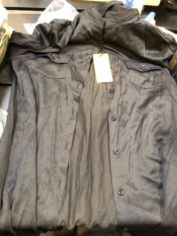 Photo 1 of black button up shirt