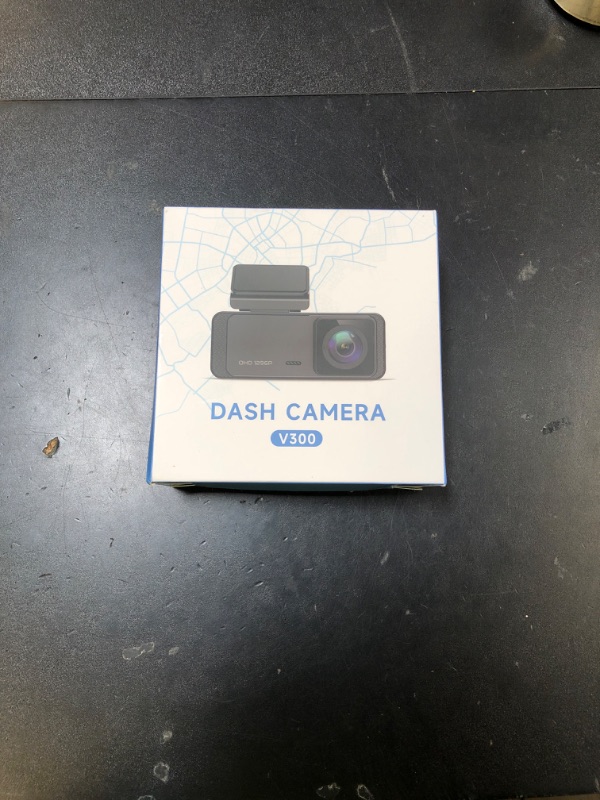Photo 1 of Dash Cam 1296P Front Dashcam, V300 WiFi Dash Camera for Cars with App, Night Vision, Mini Hidden Single Car Camera, Loop Recording, 24H Parking Mode, Support 256GB Max, Black