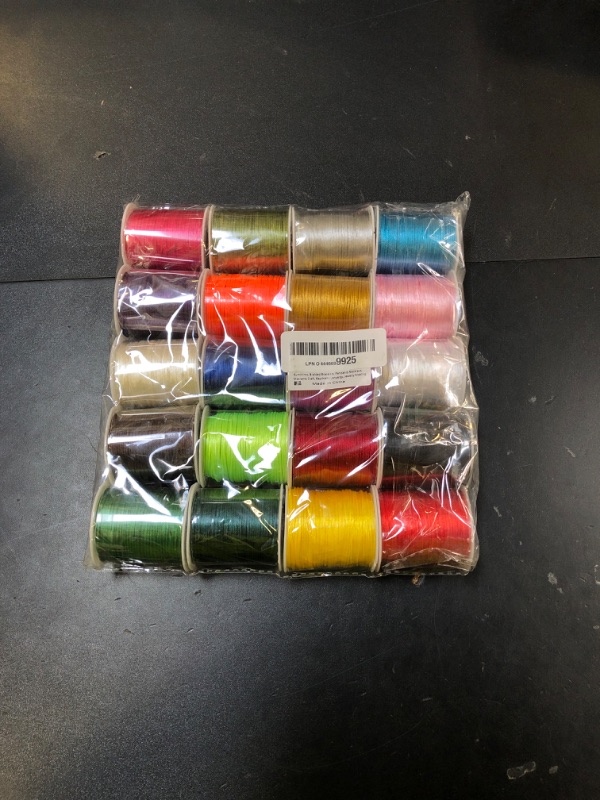 Photo 1 of ZhXu Shuo 20 Rolls 656 Yards 1mm Rattail Satin Nylon Trim Cord Silk Cord Beading String for Kumihimo, Braided Bracelets, Pendants Necklace, Macrame Craft, Keychains Lanyards, Jewelry Making