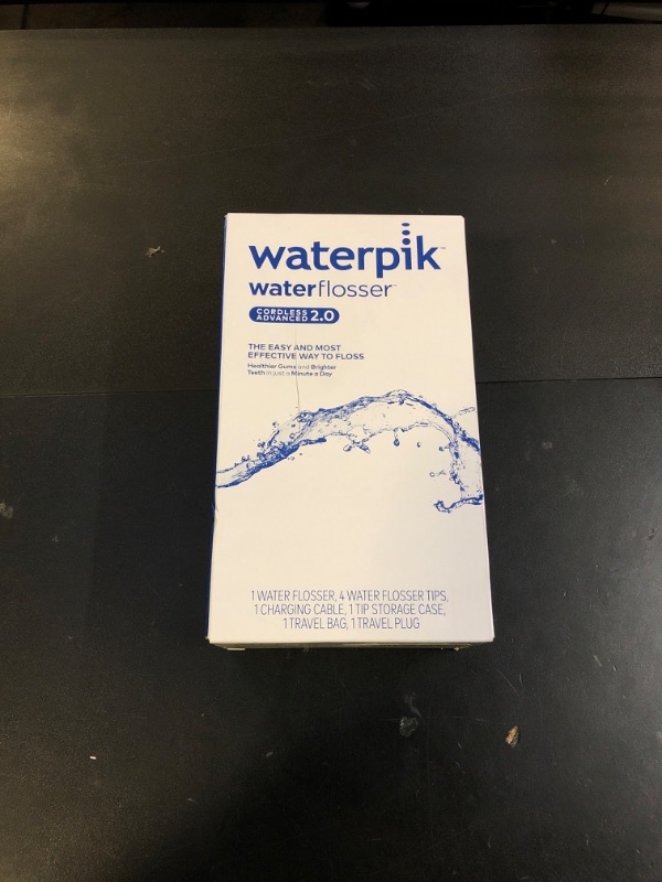 Photo 1 of Waterpik Cordless Advanced 2.0 Water Flosser For Teeth, Gums, Braces, Dental Care With Travel Bag and 4 Tips, ADA Accepted, Rechargeable, Portable, and Waterproof, Black WP-582, Packaging May Vary