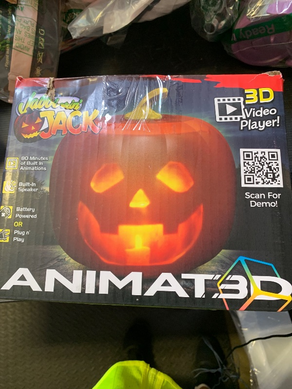 Photo 1 of ANIMAT3D Jabberin' Jack Talking Animated Pumpkin with 8 Inch Screen and Built-in Projector + Speaker