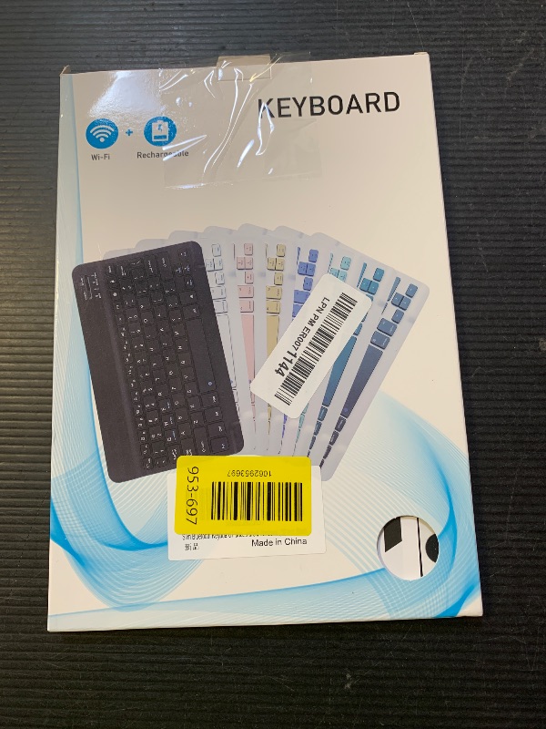 Photo 1 of Ultra-Slim Bluetooth Keyboard Portable Mini Wireless Keyboard Rechargeable for Apple iPad iPhone Samsung Tablet Phone Smartphone iPadOS iOS Android (10 inch Black)