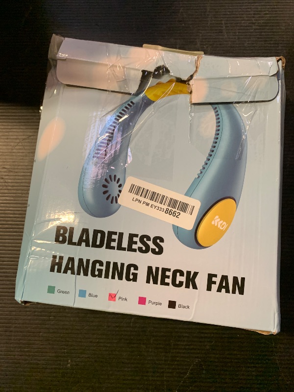 Photo 1 of Kids Neck Fan, Portable Bladeless Fans for Kid 4-14Y Girls & Boys, 2600mAh USB Personal Mini Cooling Fan for Travel/Camping/Study, 4 Speeds, Lightweight, Compact, Perfect Summer Gifts for Kids