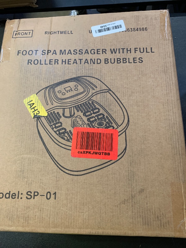 Photo 1 of RIGHTMELL Foot Spa Bath Massager with Heat, Epsom Salt,Bubbles, Vibration and Red Light, Tub for Stress Relief,Foot Soaker, Birthday Gifts for Mom Dad Women Men Her Him