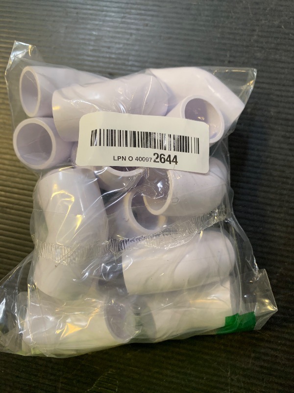 Photo 1 of 1/2 Inch 45 Degree Elbow PVC Fitting, 30 Pack 2 Way Furniture Grade Connectors for Schedule 40 Pipe, Build Heavy Duty Furniture and Plumbing Projects White
