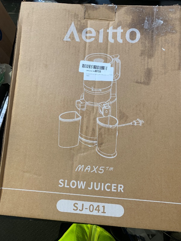 Photo 1 of Max5 Juicer Machines,Aeitto Cold Press Juicer with 5.3“ Wide Mouth for Whole Fruits & Vegetables, Professional Slow Masticating Juice Extractor, Self Feeding, Easy to Use, High Juice Yield, Dark Grey