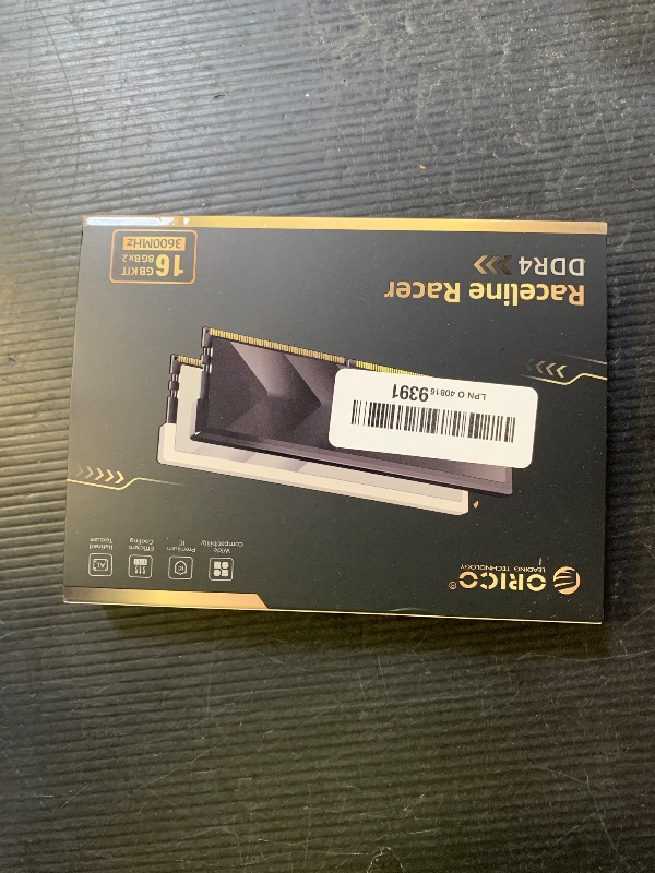 Photo 1 of ORICO Raceline Racer DDR4 RAM 16GB Kit (2x8GB) 3600MHz CL18, XMP 2.0 Overclocking for Intel, AMD Compatible, 1.35V UDIMM Gaming Desktop Memory – Silver
