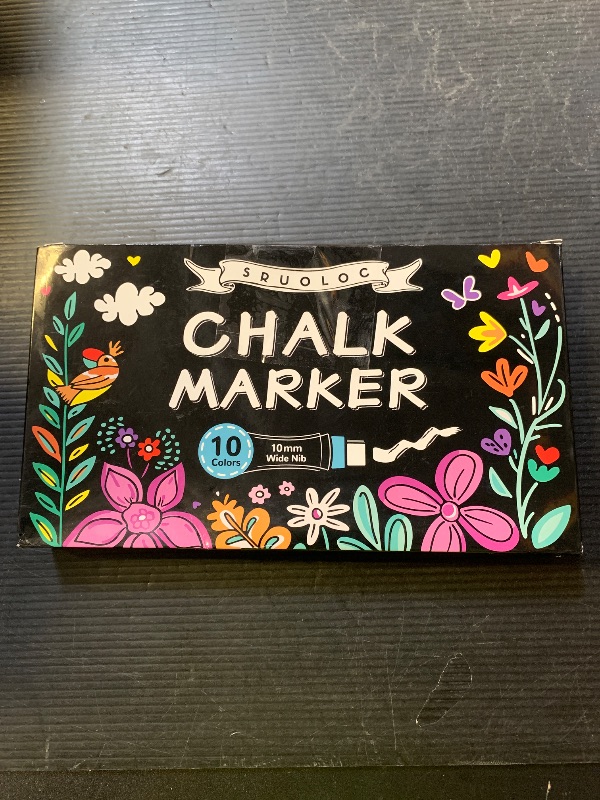 Photo 1 of Window Chalk Markers for Glass Washable, 10 Colors Jumbo Liquid Chalk Marker with 10mm 3 in 1 Nib Thick Wide Tips, Big Chalkboard Markers, Car Paint Pen for Auto, Bistro, Mirror, Poster, Blackboards