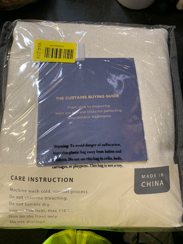 Photo 1 of 100% Blackout Shield Linen Blackout Curtains for Bedroom 90 Inches Long, Back Tab/Rod Pocket Living Room Drapes, Thermal Insulated Blackout Curtains 2 Panels Set, 50" W x 90" L, Light Cream