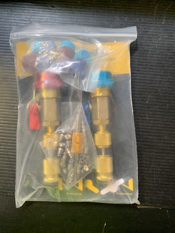 Photo 1 of 31Pcs R134A Valve Core Quick Remover Installer Tool Set, High Low Pressure AC Valve Core Removal Tool with R134A Valve Core AC Service Port Cap Valve Stem Kit for Refrigerant Air Conditioner System