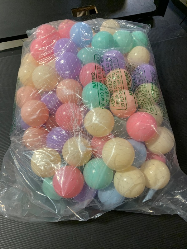 Photo 1 of GOGOSO Colorful Ball Pit Balls - Pink Soft Plastic Balls Phthalate Free BPA Free Play Balls for Ball Pool Birhtday Party Girls Kids with Storage Bag, 6Colors,100pcs